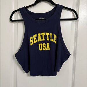 Seattle USA Navy Blue Tank Top